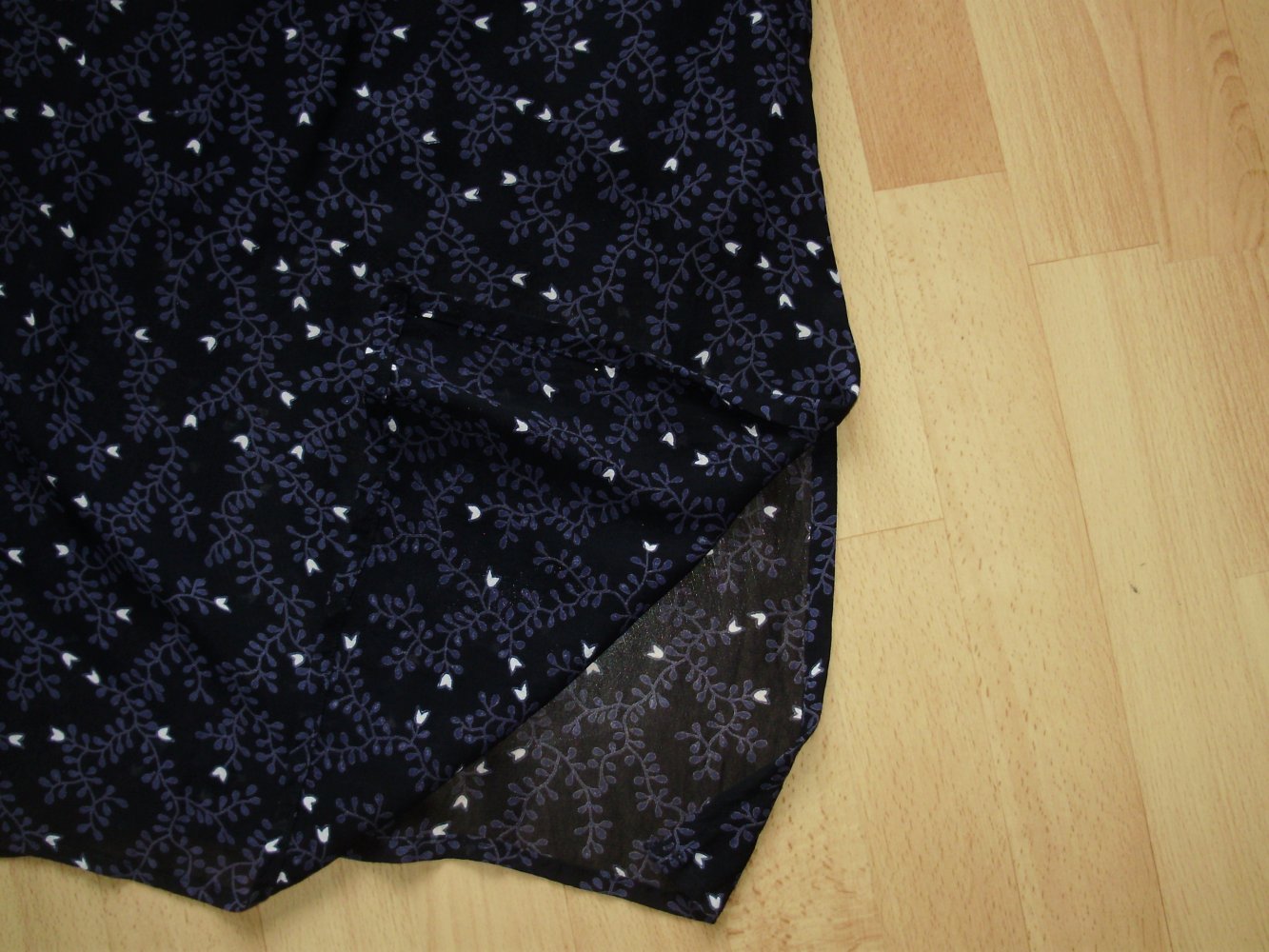 Ten for ten Kleid lang gefüttert blau Muster 36