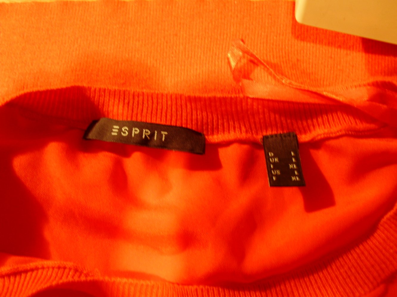 Esprit Feinstrickpullover rot Stoff zart trendy Gr L