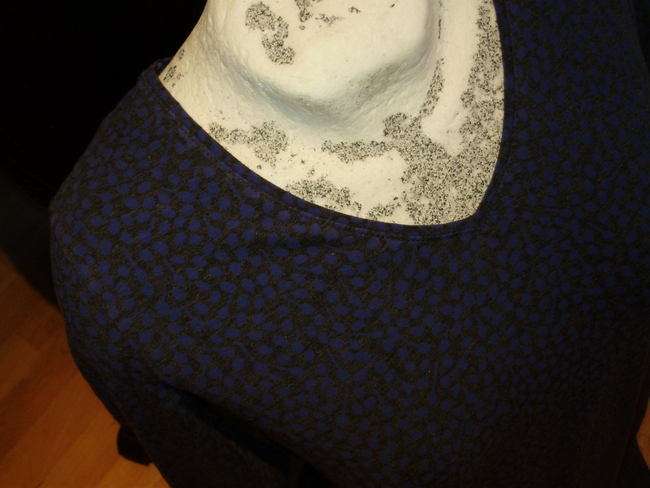 Gudrun Sjöden Kleid blau Muster Baumwolle organic S