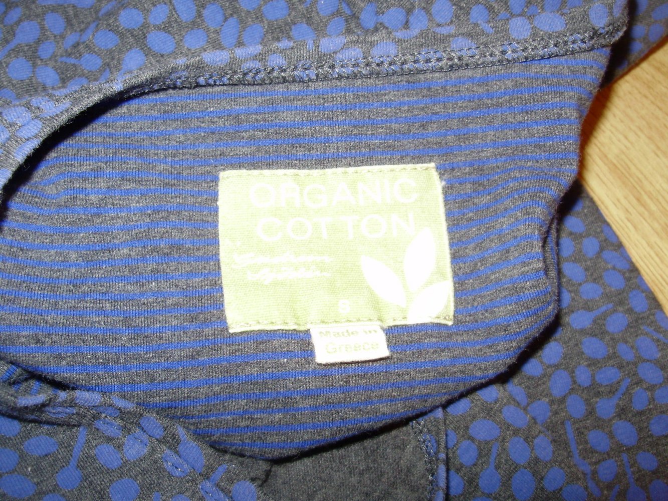 Gudrun Sjöden Kleid blau Muster Baumwolle organic S