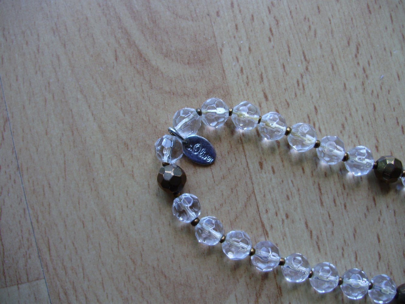 s. oliver Kette lang Perlen weiß Kupfer 98 cm lang wie neu