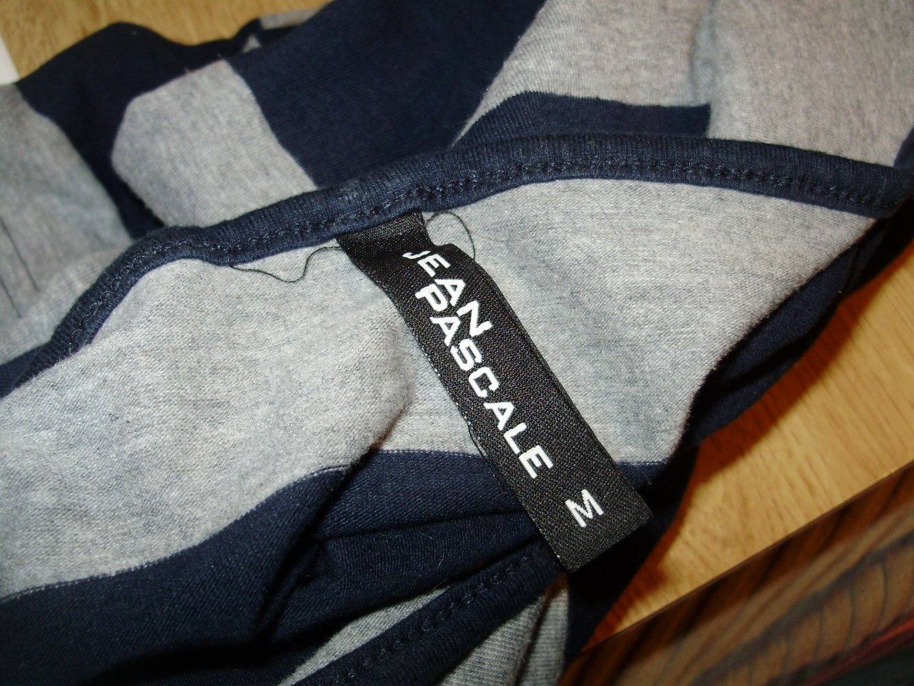Shirt Streifen blau grau 7/8 Arme M NEU