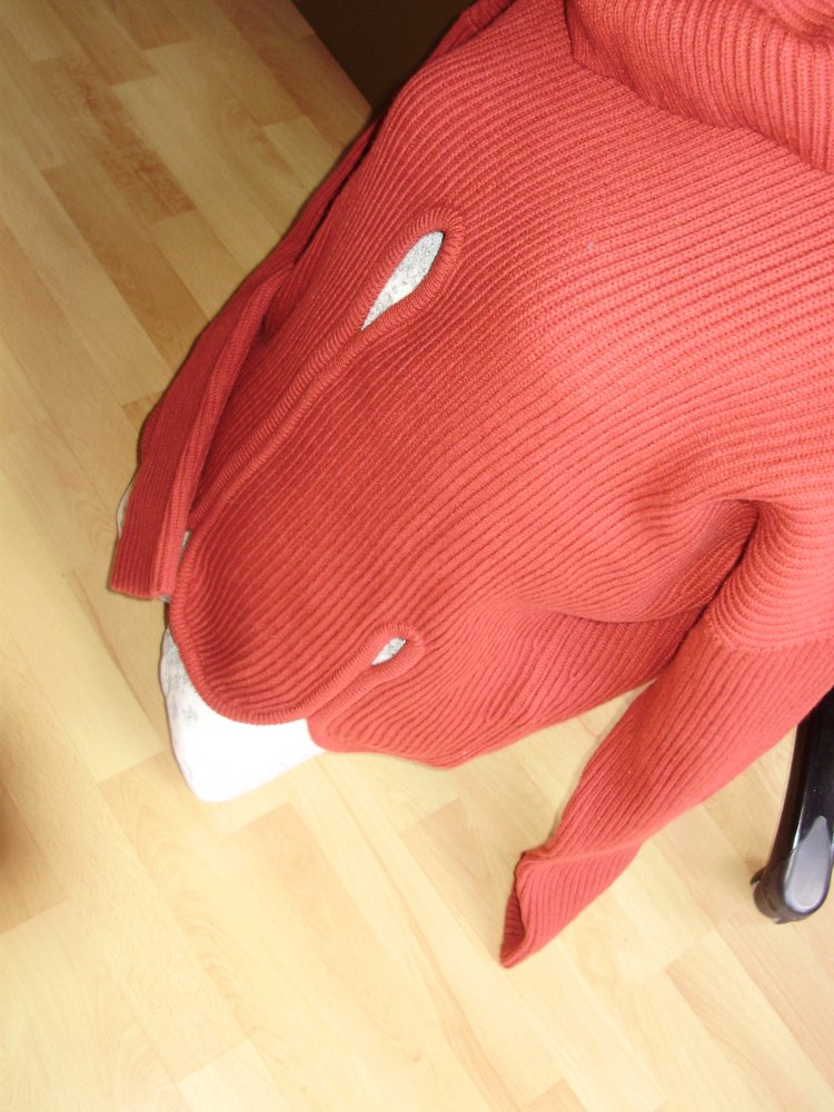 i heart Pullover rotbraun ausgefallen Merinowolle M L