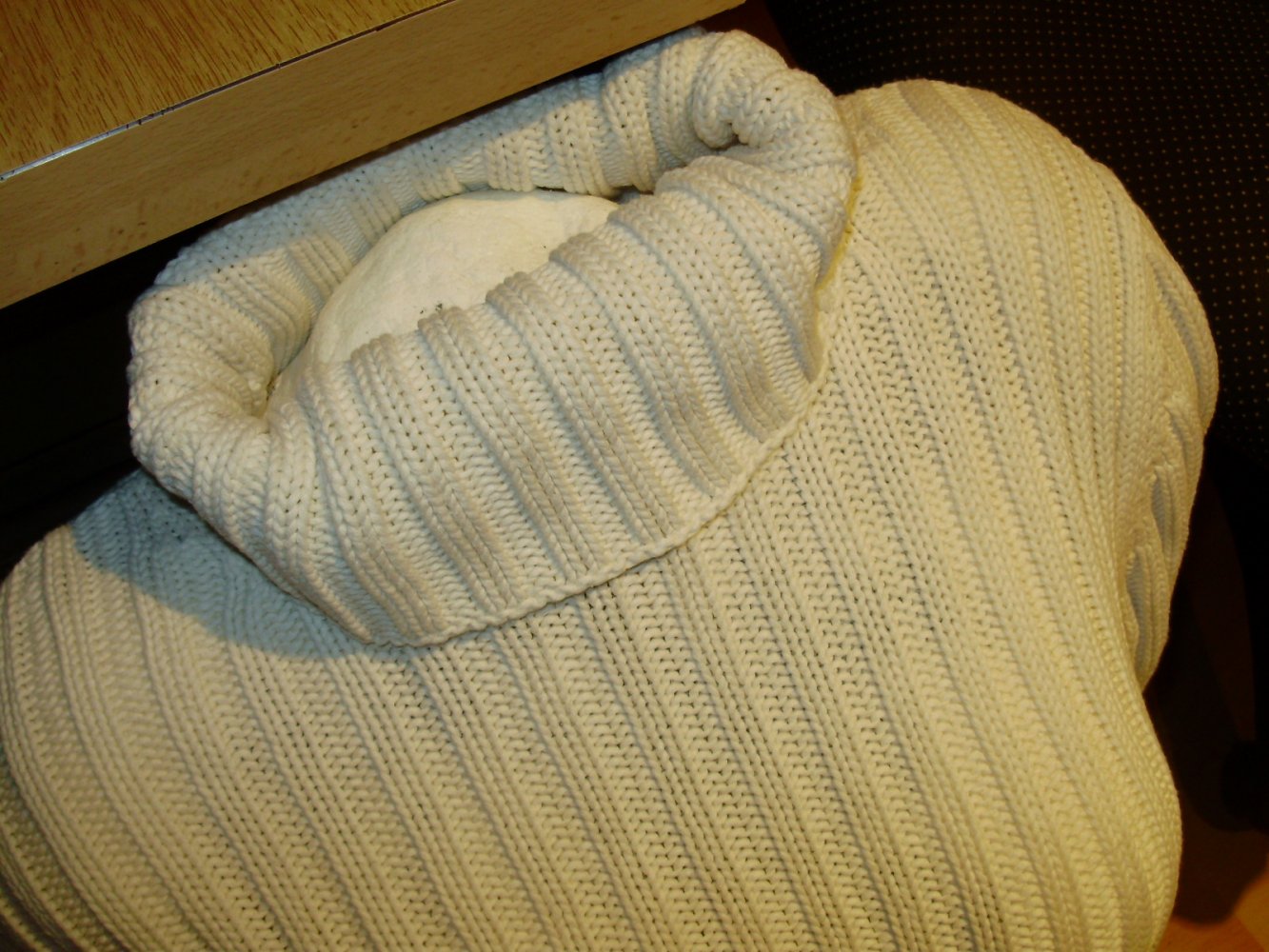Mexx Rolli weiß creme Rippen 100% BW L