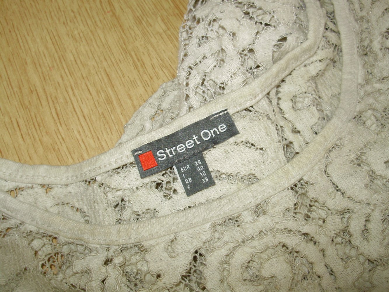 Street one Shirt Spitze beige Gr 36