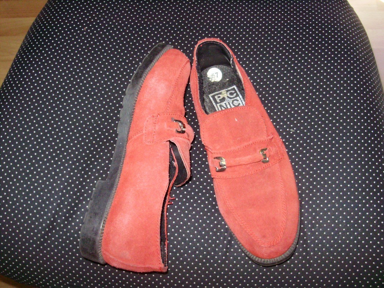 PicNic Halbschuhe Wildleder rot 37