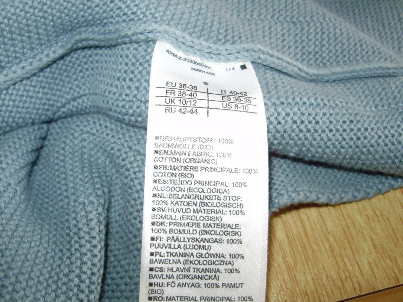 Armedangels Cardigan salbei offen lang Baumwolle S 36/38