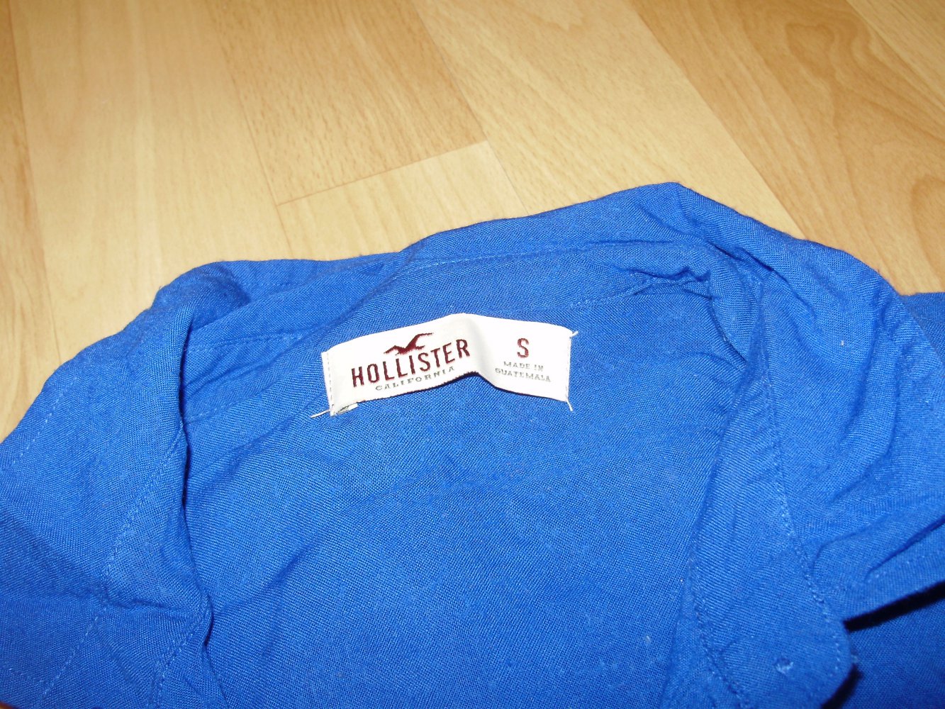 Hollister Bluse Langarm weich strahlendes Blau Gr S