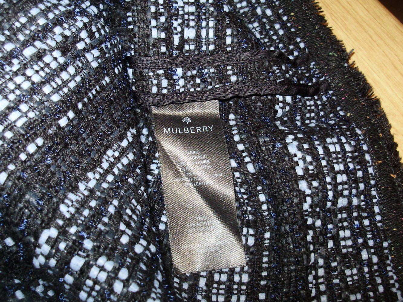 Mulberry Oberteil Strick Flecht Lederband Gr 40