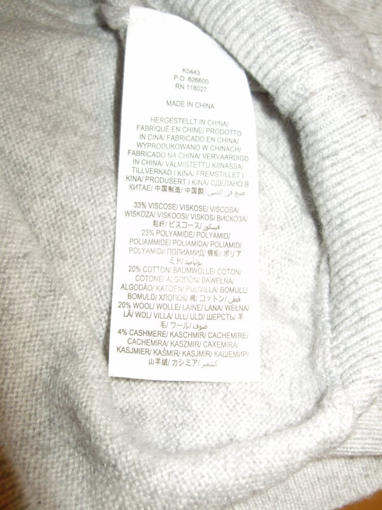 Boden Pullover Kragen hellgrau Wolle Kaschmir BW UK 10 US 6 = M/L