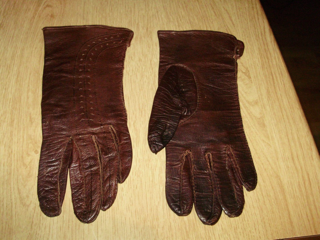Echt Leder Handschuhe braun Gr 7 