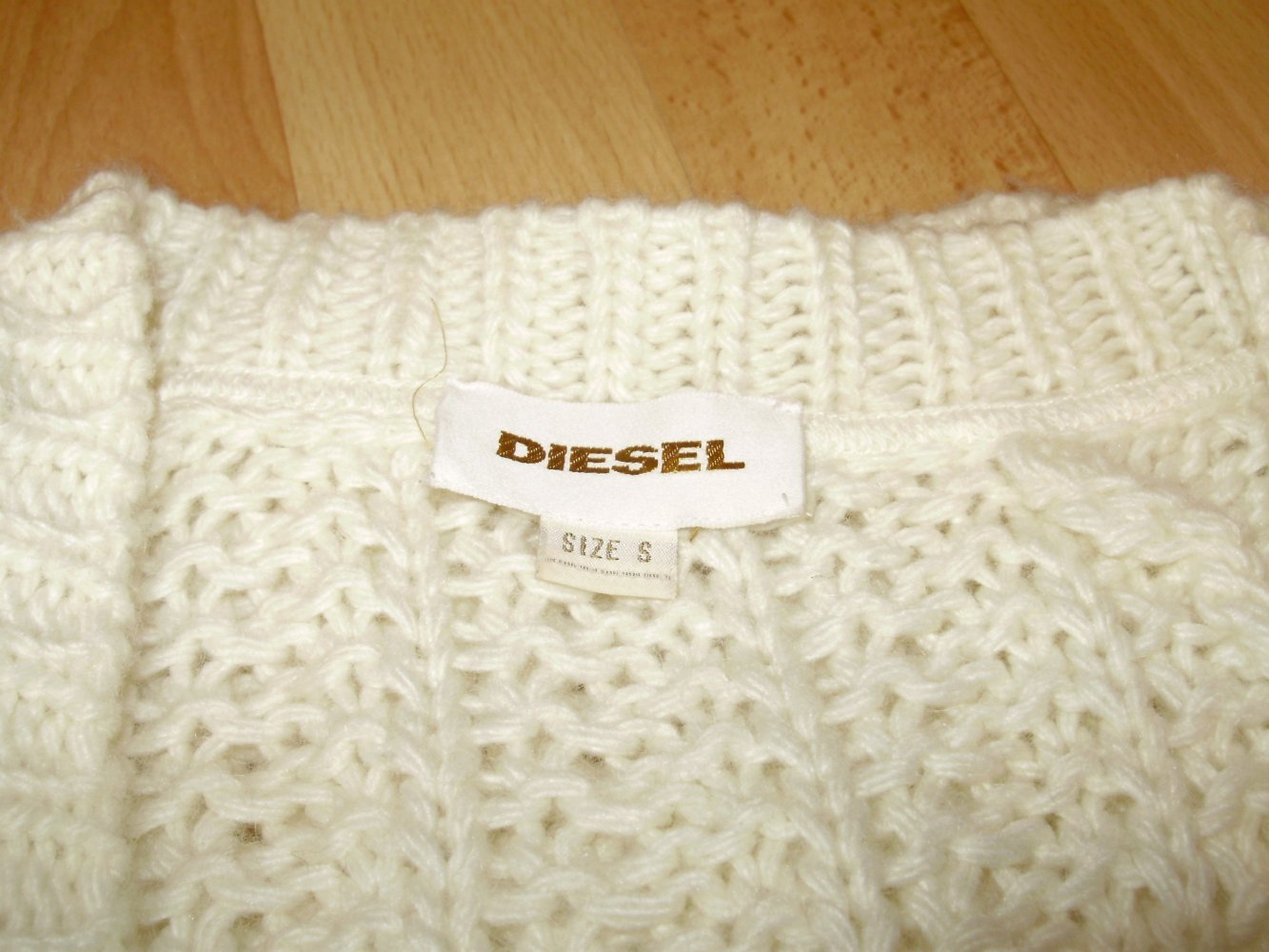 Diesel Kleid Pullover long beige Mohair / Wolle Gr S