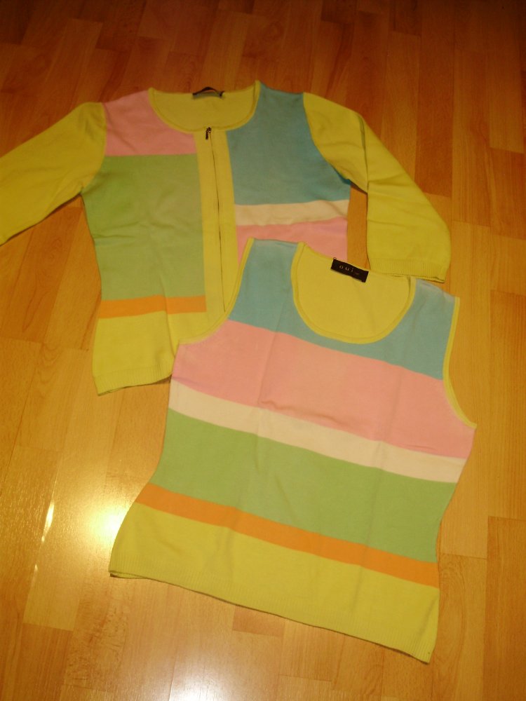 Oui Set Twinset bunt Gr 38 passend