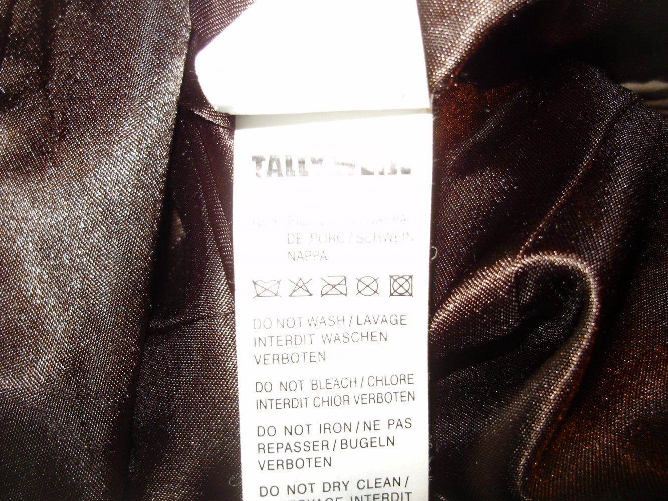 Echt Nappa Lederjacke braun antik Gr 40