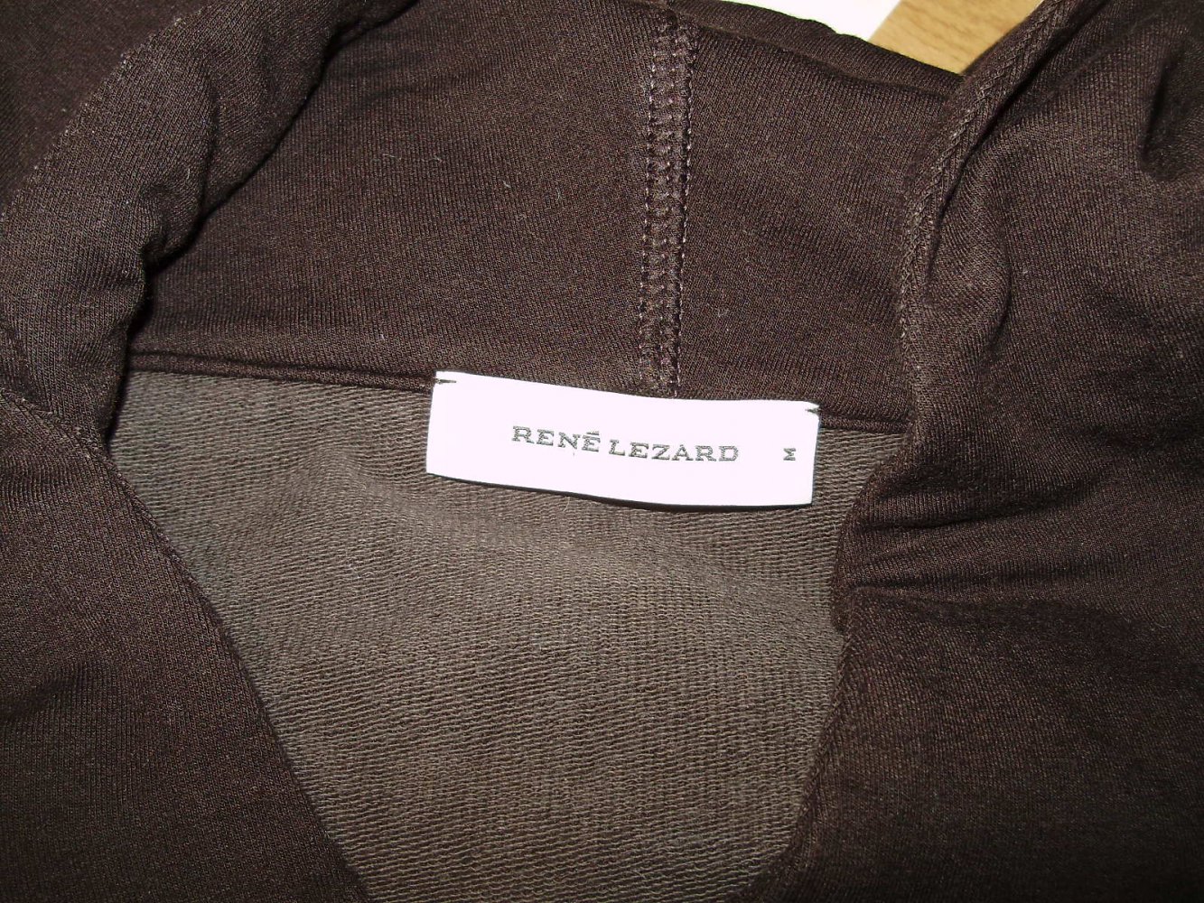 Rene Lezard Kapuzensweat Hoodie dunkelbraun M wie neu
