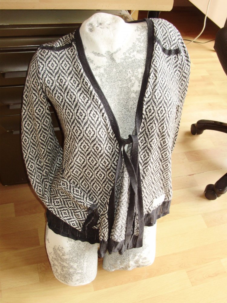 Odd molly Cardigan beige grau 100% BW Gr 1 = S