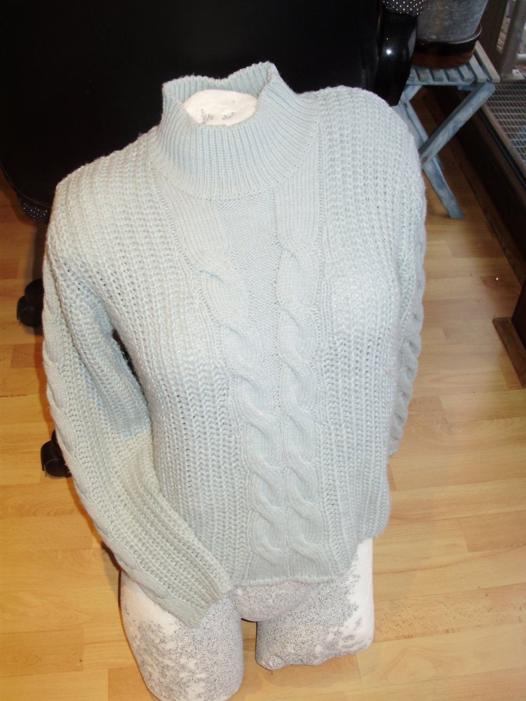 Blue seven Pullover salbei Grobstrick Zopf S passend