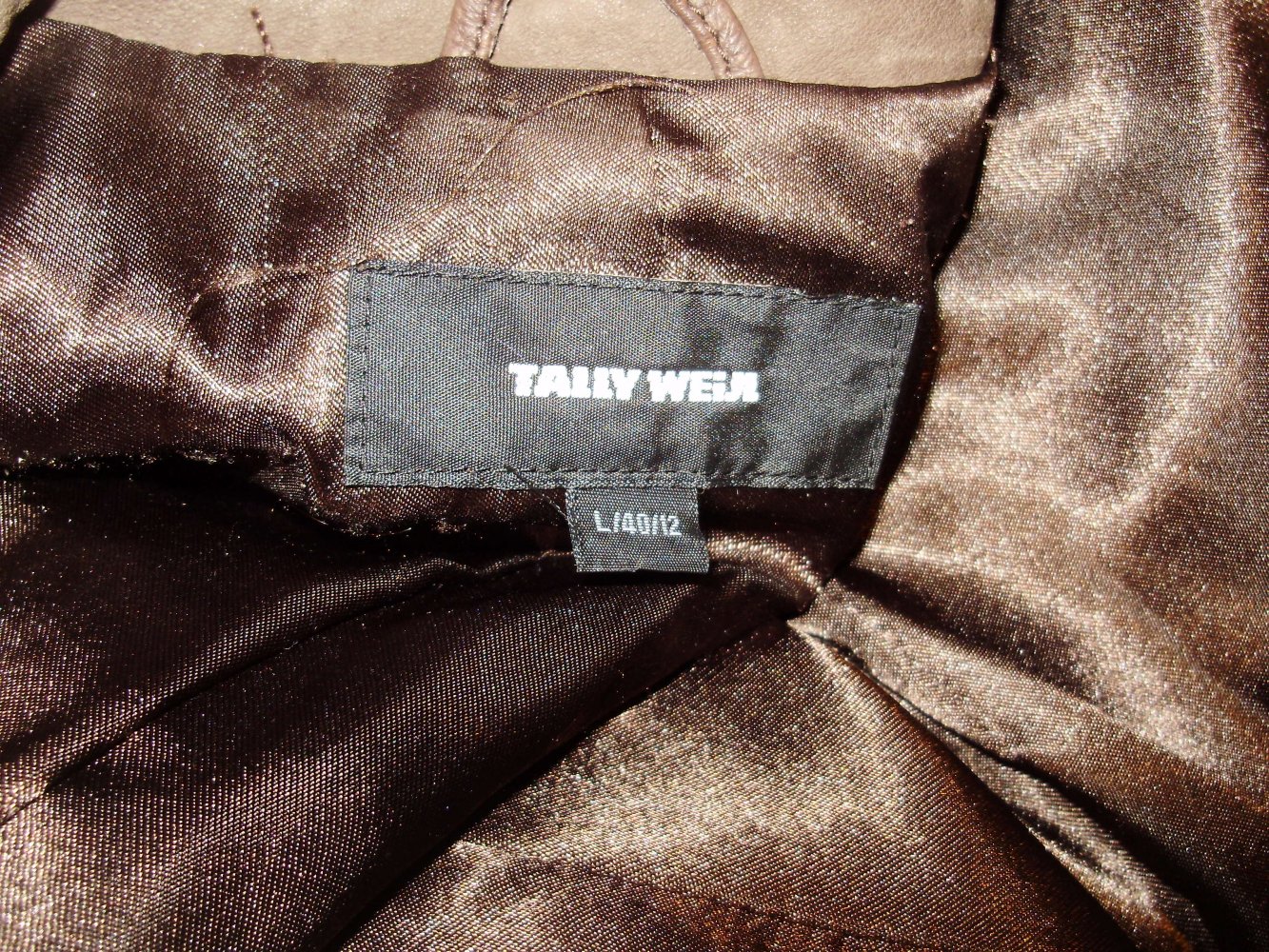 Echt Nappa Lederjacke braun antik Gr 40