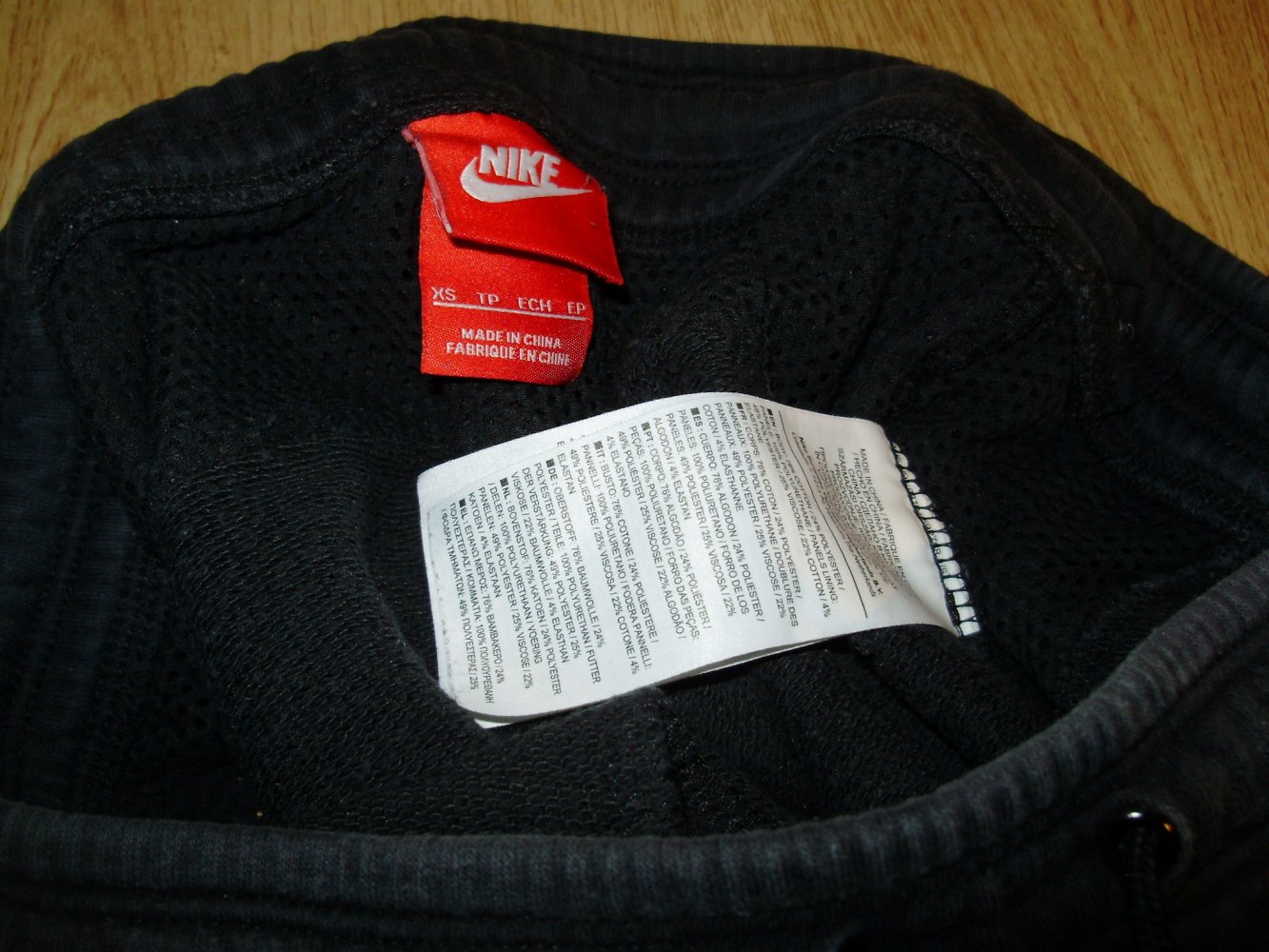 Nike Sweat Hose schwarz Lederimitat XS S