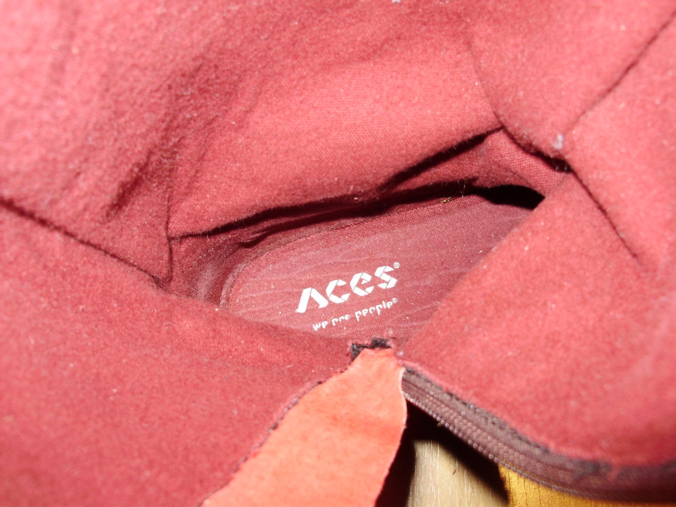 Aces London Stiefel braun rot Leder Filz ausgefallen wie neu Gr 40