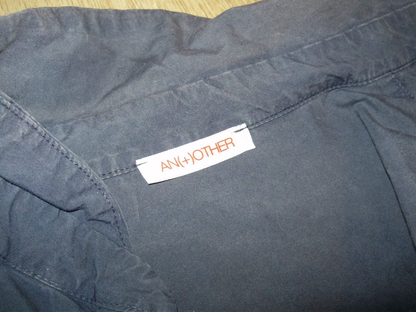 another Kleid blau ausgestellt Hemdblusenstil S