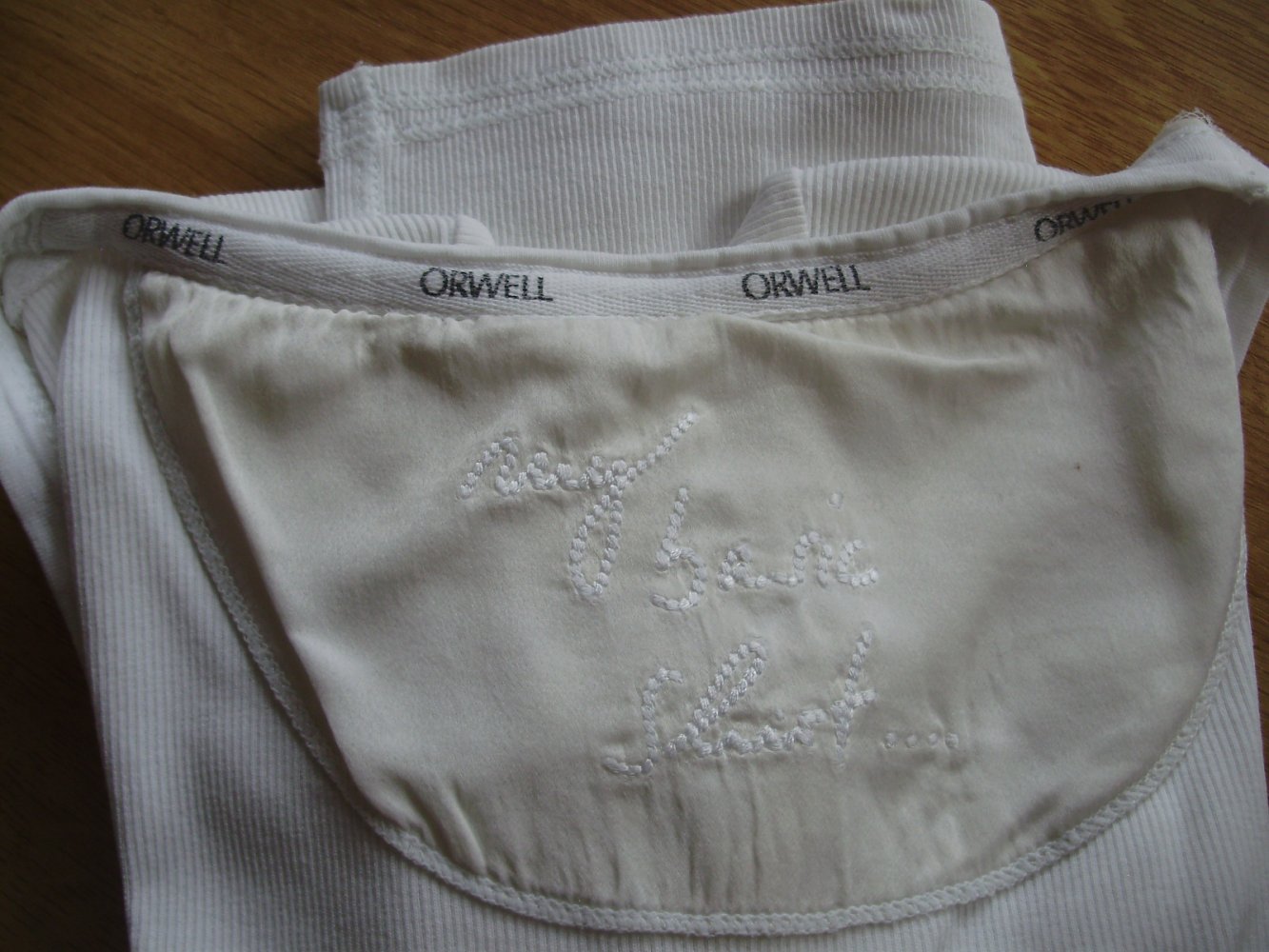 Orwell Cardigan leicht weiß Bindegürtel S
