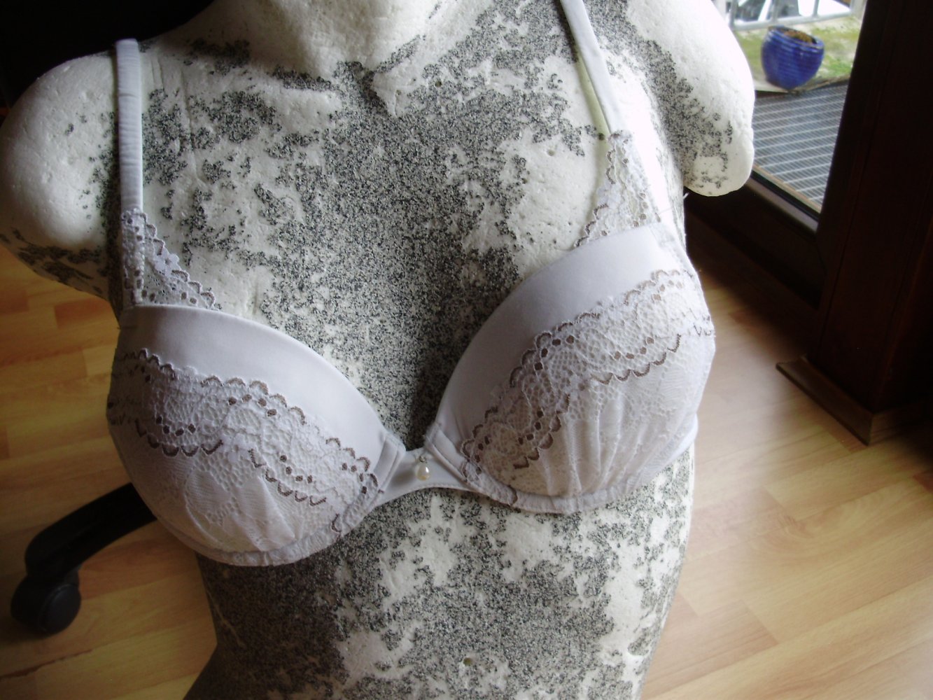 Gina Benotti BH weiß hellbraun Spitze 75A wie neu