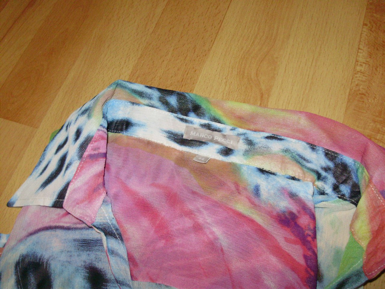 Marco Pecci Bluse bunt Muster leicht Gr M