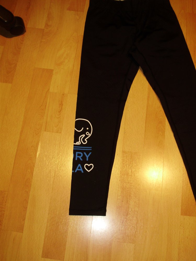 Ivory Ella Leggings schwarz blauer Print S