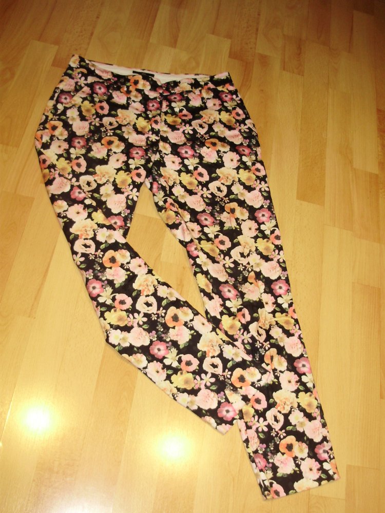 H&M Hose bunt Blumen 36