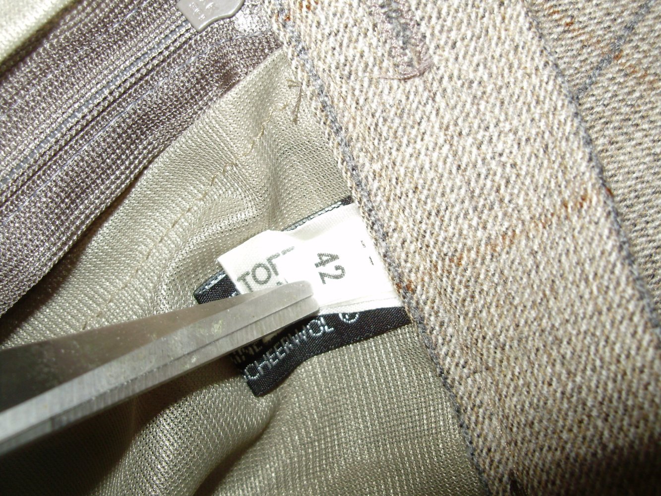 Rock midi kariert gefüttert 100% Schurwolle Gr 42