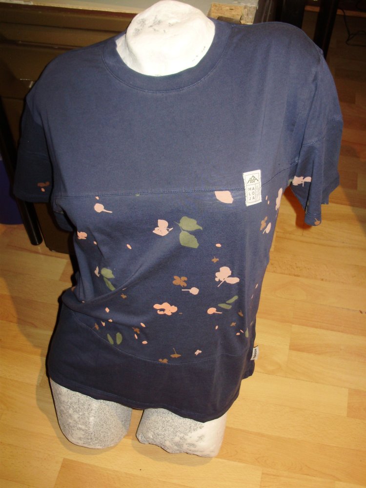 Maloja Shirt blau Print Sumpfmeise XS = S