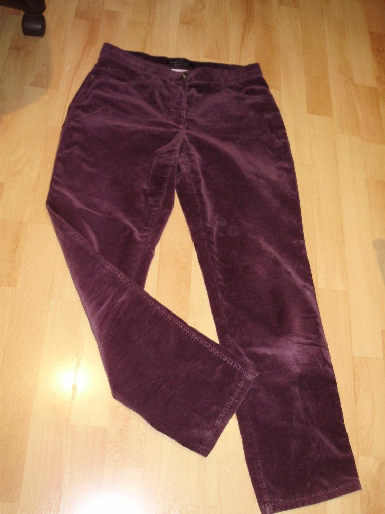 Brax Samt Hose weit purple 40