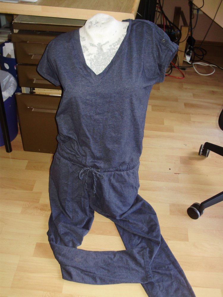s. oliverJumpsuit Overall Stretch blau Tunnelgürtel Kordel S M
