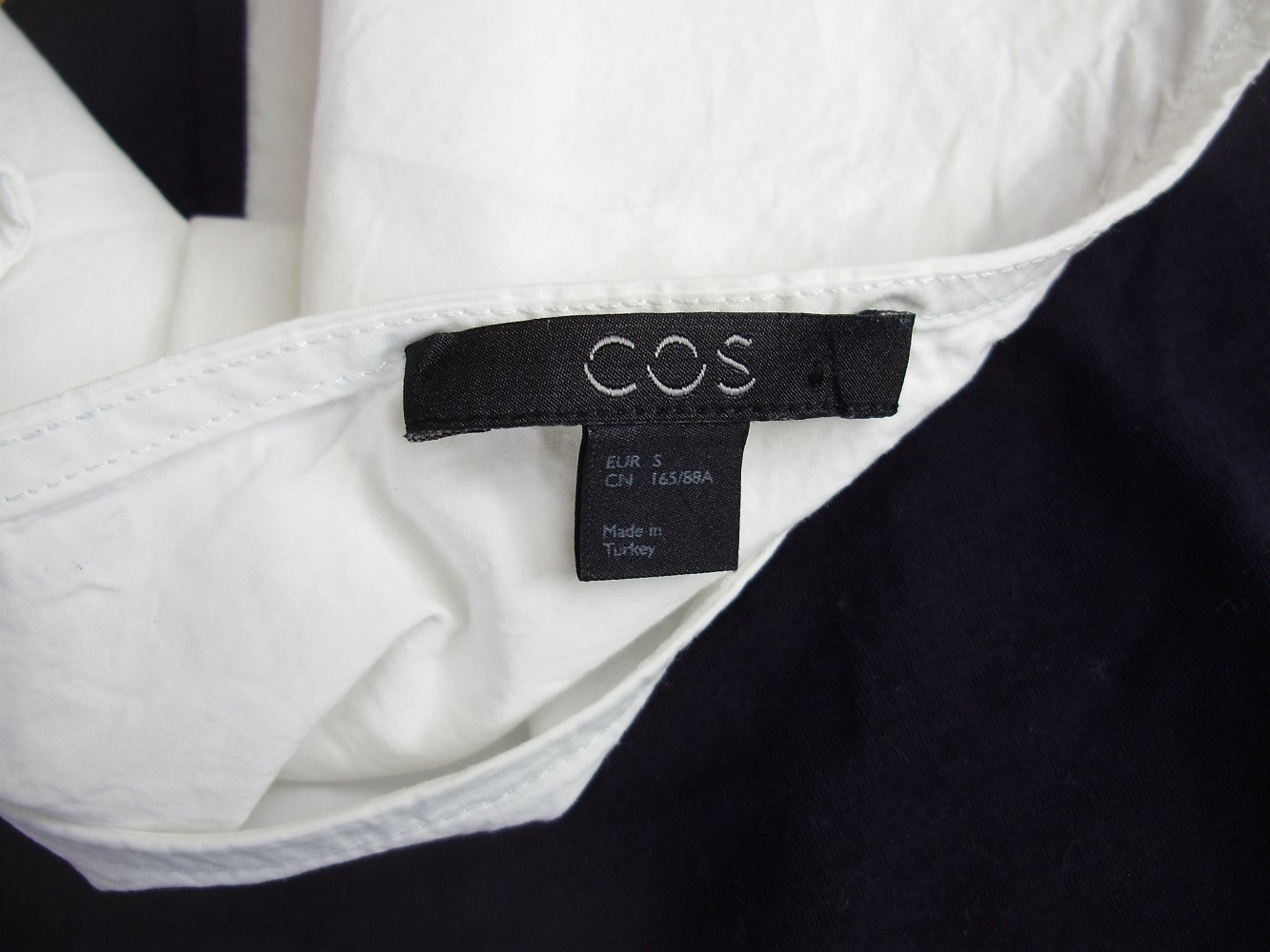 COS Oberteil oversize weiß Dunkelblau S wie neu