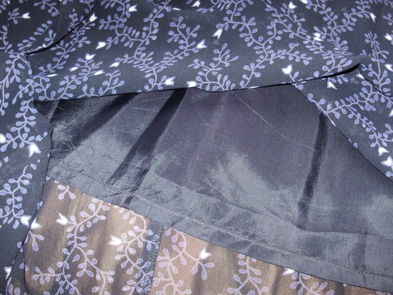 Ten for ten Kleid lang gefüttert blau Muster 36