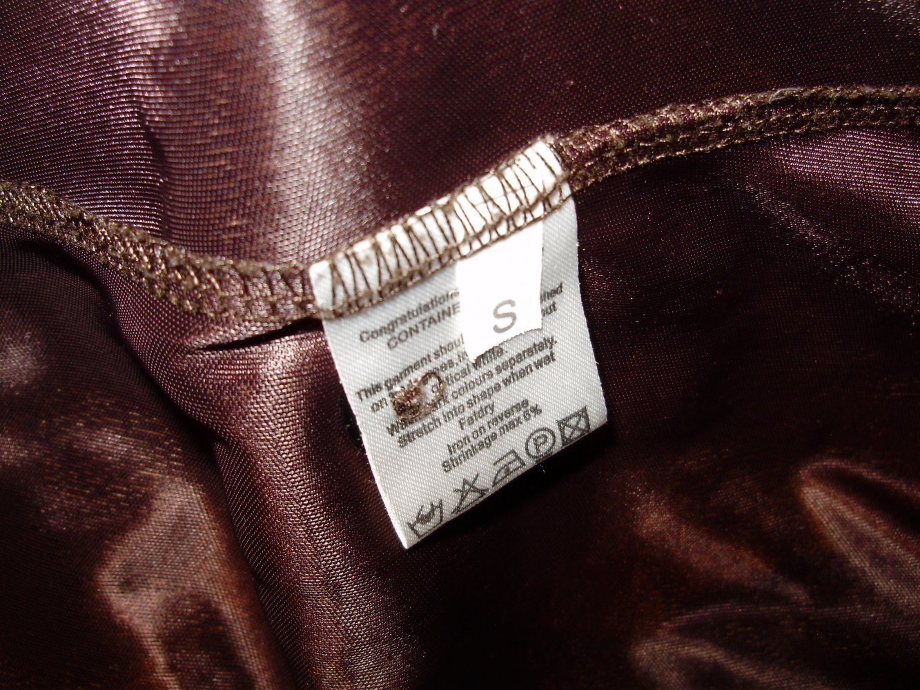 Container Kleid braun Spitze gefüttert ausgefallen Gr S