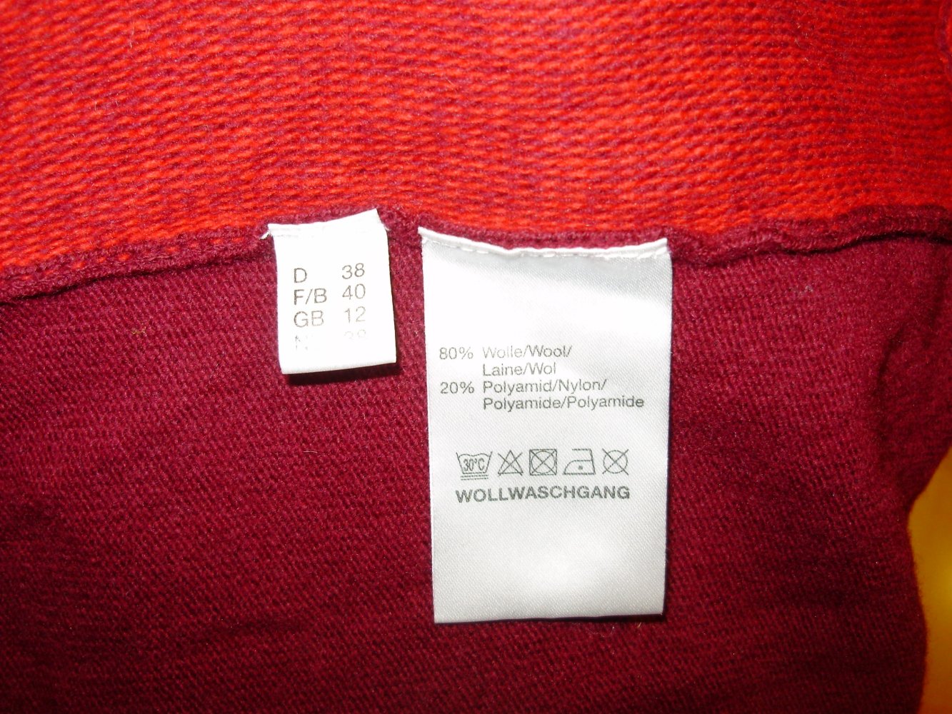 Public Cardigan rot/ pink Wickel Wolle 38