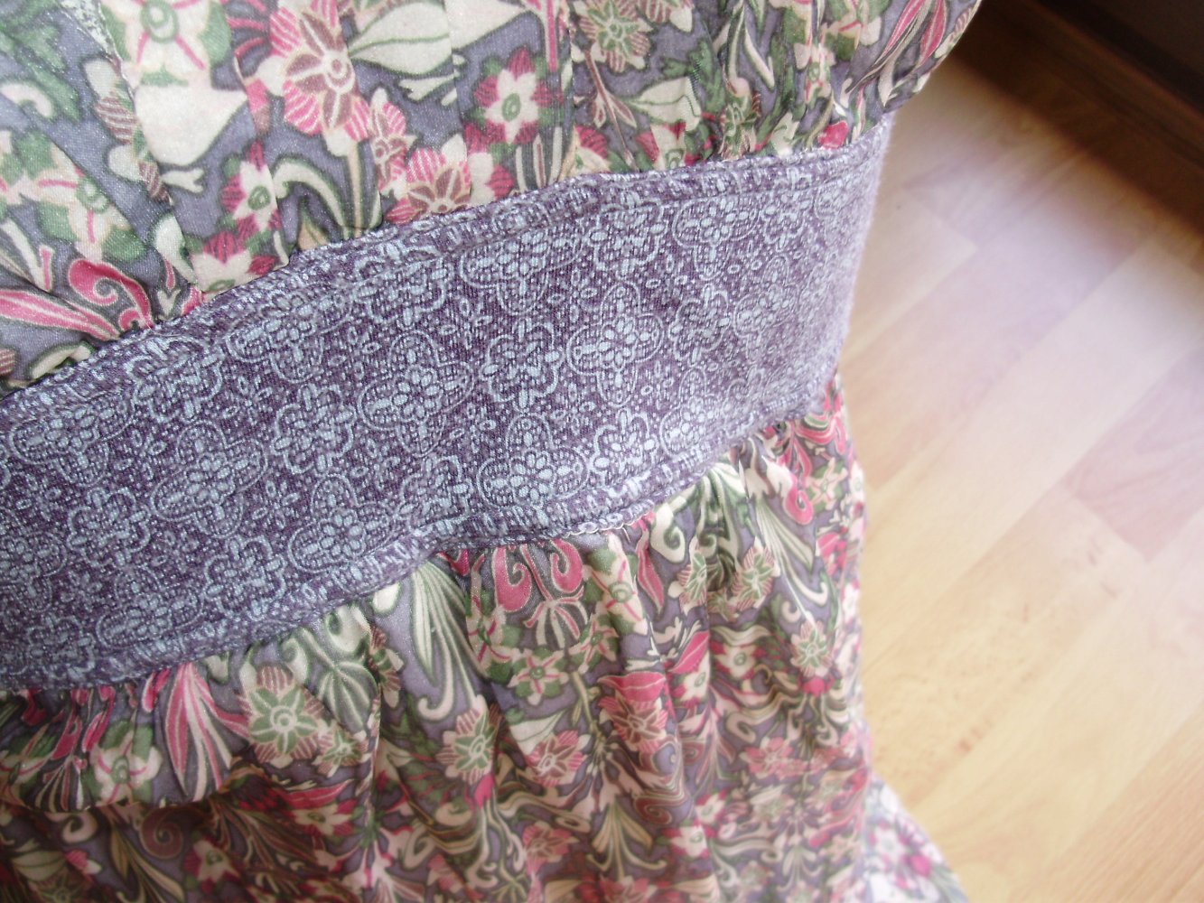 Container Kleid bunt Muster 100% Seide S