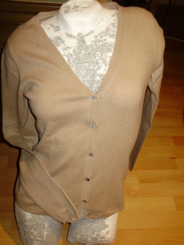 FTC Cardigan Kaschmir hellbraun M