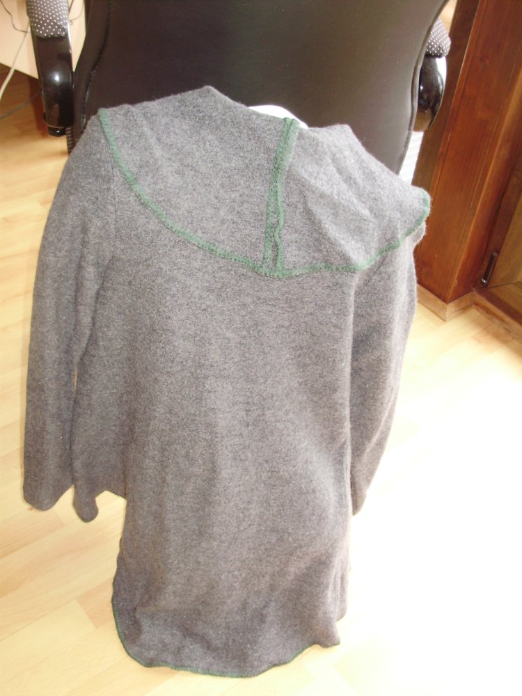 H. Moser Jacke grau 100% Wolle 36 M