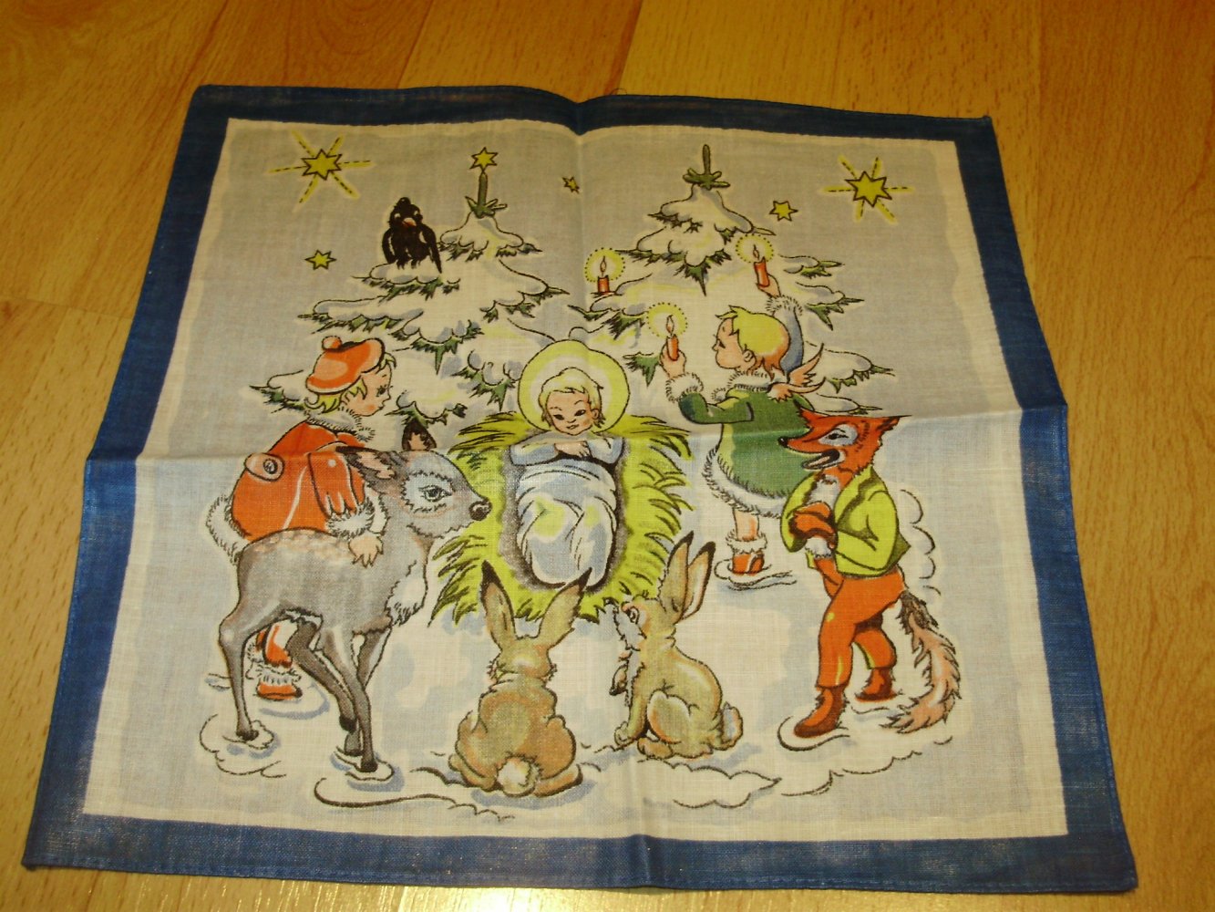 Taschentuch Kinder Weihnachten 50-er / 60- er Jahre NEU