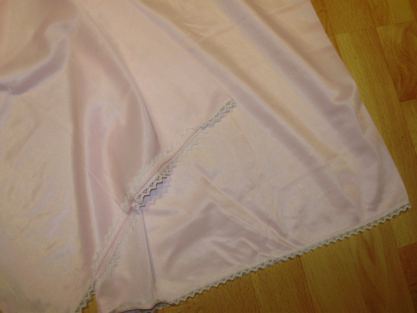 Schlafanzug Jumpsuit rose weiße Spitze Gr 36/ 38