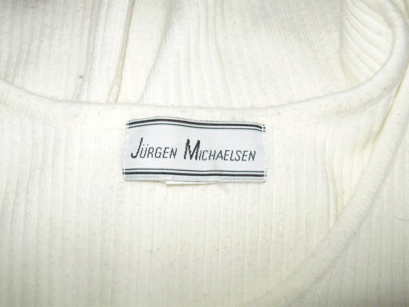 Jürgen Michaelsen Stricktop beige Rippen M