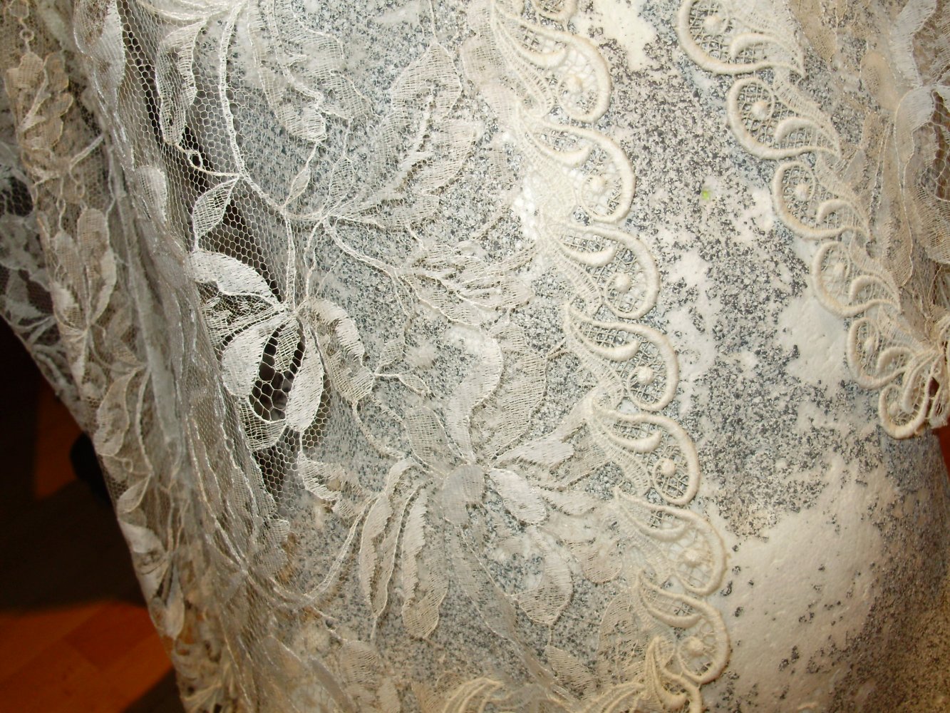 Jacke zart festlich Spitze weiß S / M passend