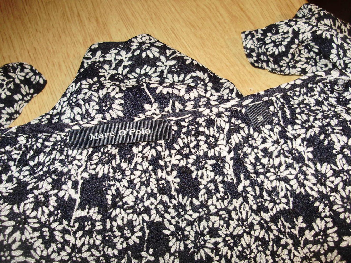 Marc O´Polo Kleid Smokteil schwarz weiß Muster 38