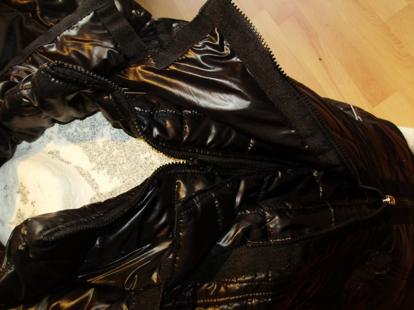 Stitch &Soul Steppjacke schwarz ausgefallen Kapuze abtrennbar M