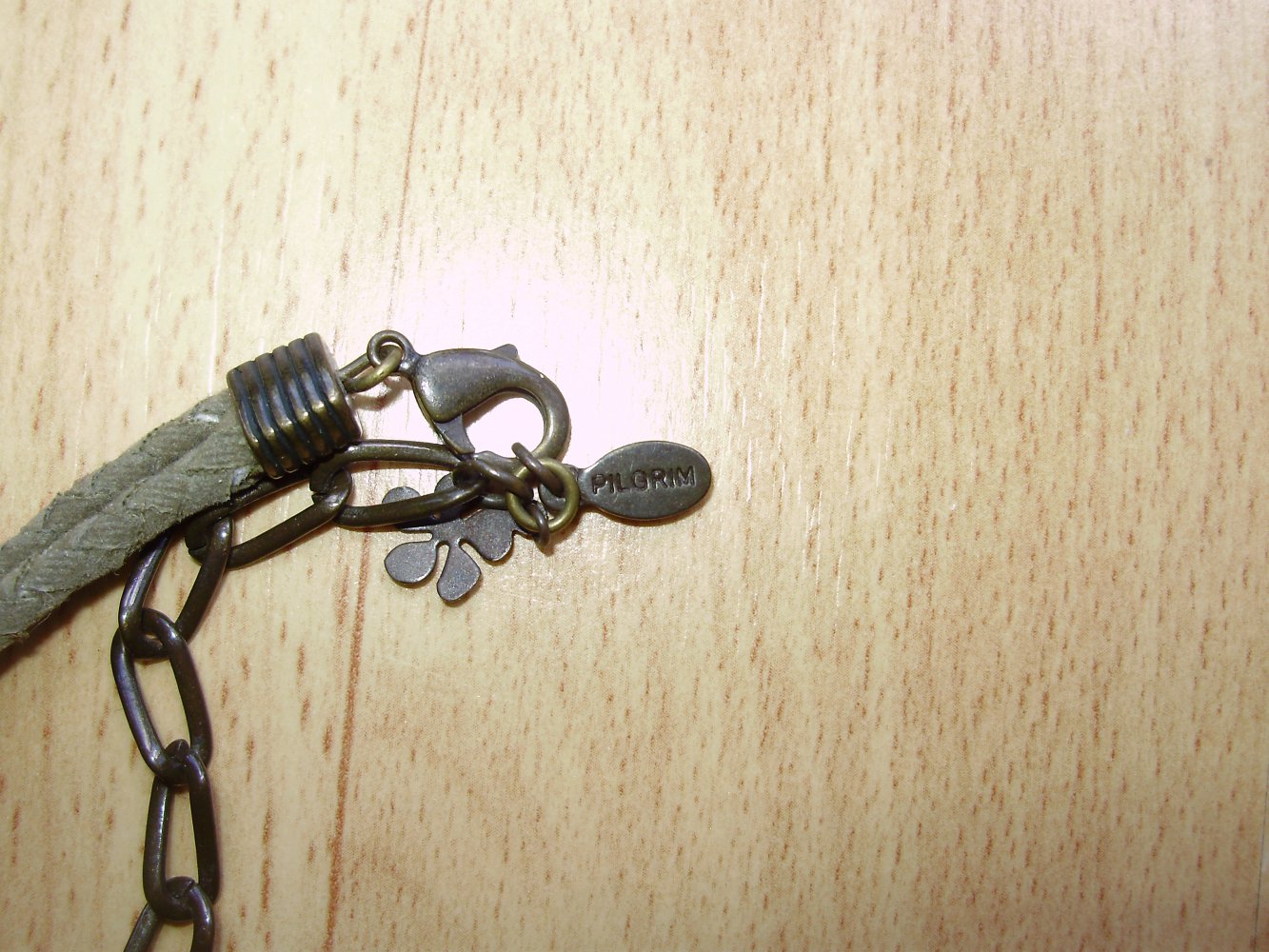 Pilgrim Collier schwarz Schwalbe Blumen Vintage geflochtenes Band