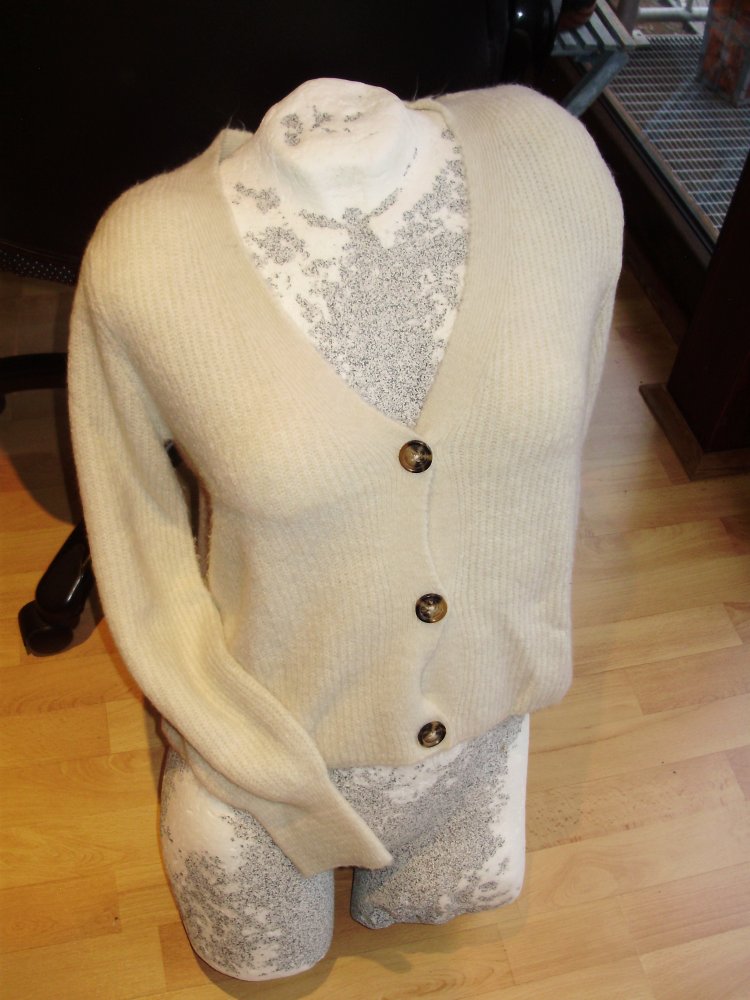 Cardigan kuschelig weich beige cremefarben S