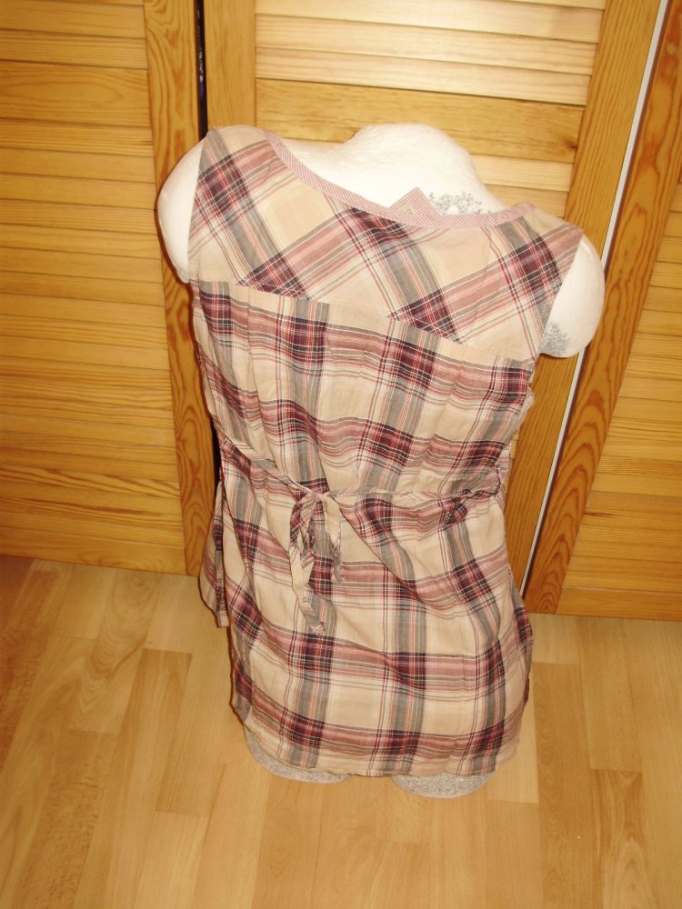 Street one Bluse o A Karo Braun beige rot 38